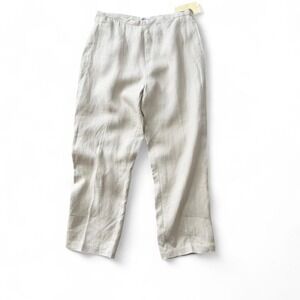 Vintage Pure Linen Beige Pants, Women's Size 10